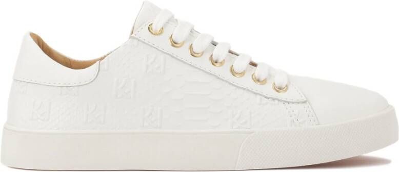 Kazar Witte sneakers met reliëfpatroon White Dames