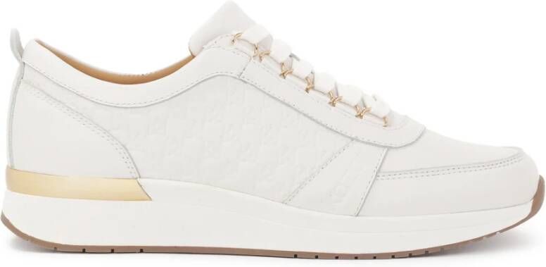 Kazar Witte sneakers op een verhoogde zool White Dames