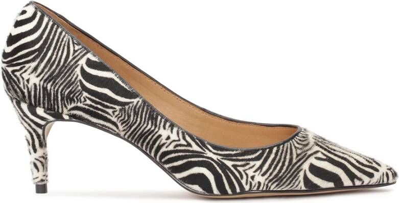 Kazar Zwart en wit zebra patroon pumps Black Dames