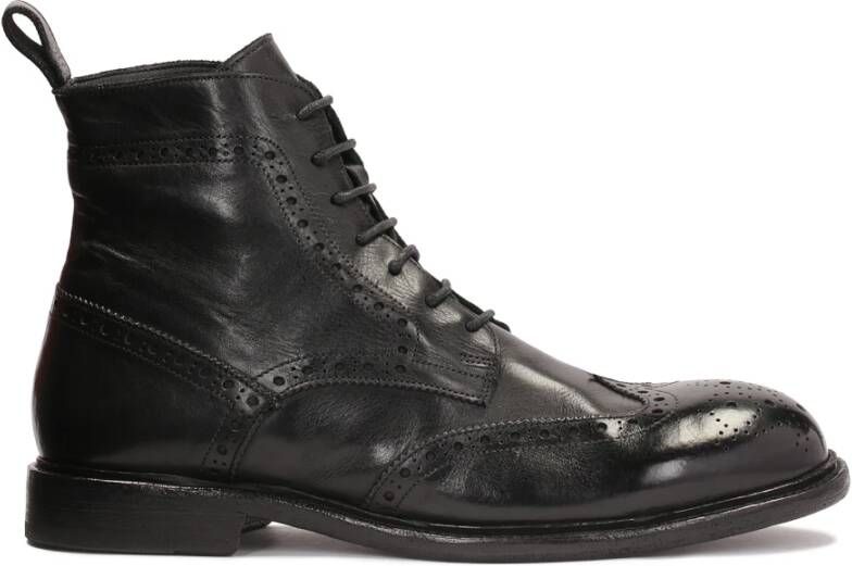 Kazar Zwarte brogue versierde laarzen Black Heren