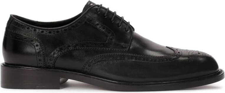 Kazar Zwarte elegante brogue-stijl halfschoenen Black Heren