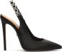 Kazar Zwarte elegante pumps met open hiel en sieraden decoraties Black Dames - Thumbnail 1