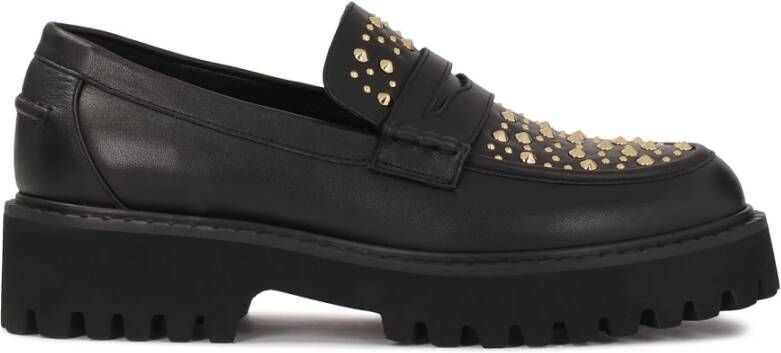 Kazar Zwarte halfschoenen met gouden strass Black Dames