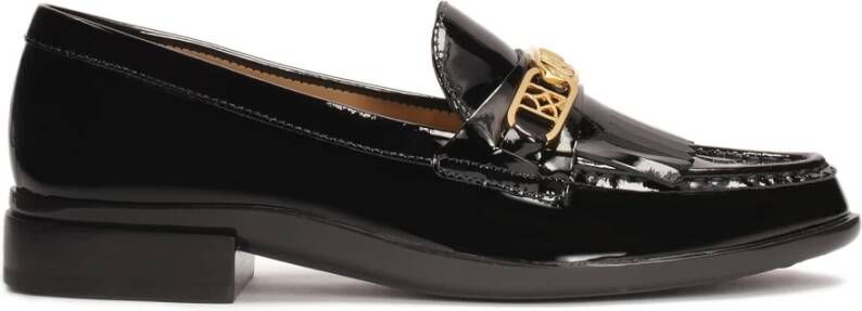 Kazar Zwarte halfschoenen met metalen versiering en kwastjes Black Dames