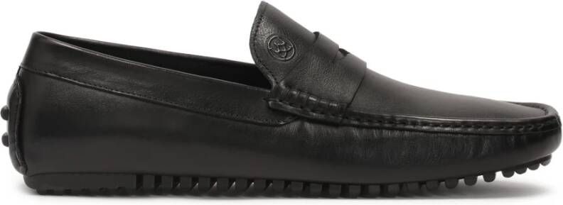 Kazar Zwarte heren mocassins op een comfortabele zool Black Heren