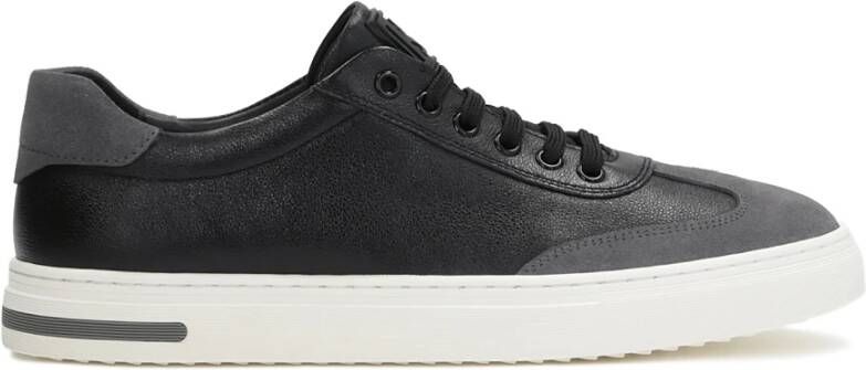 Kazar Zwarte herensneakers op een witte zool Black Heren