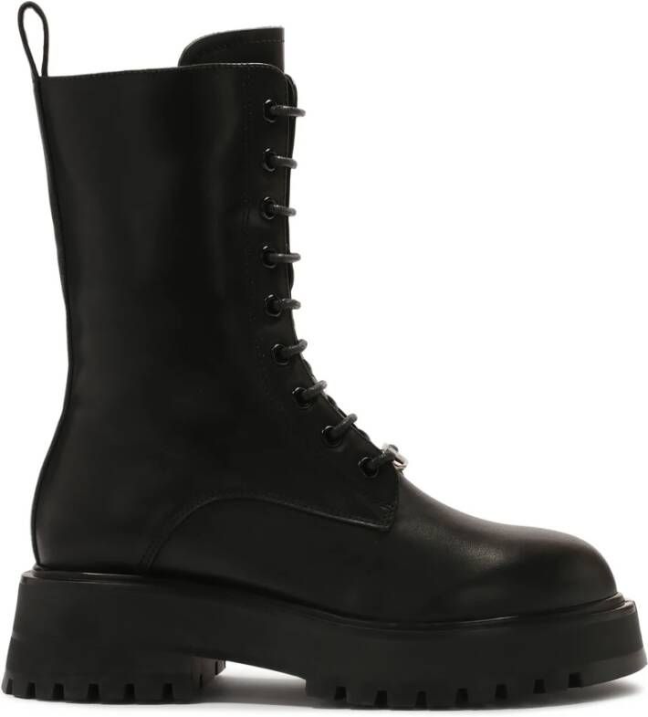 Kazar Zwarte laarzen met hoge schacht in militaire stijl Black Dames