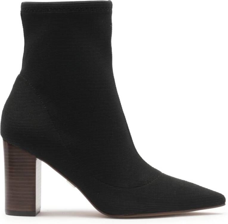 Kazar Zwarte laarzen met slip-on elastisch bovendeel Black Dames