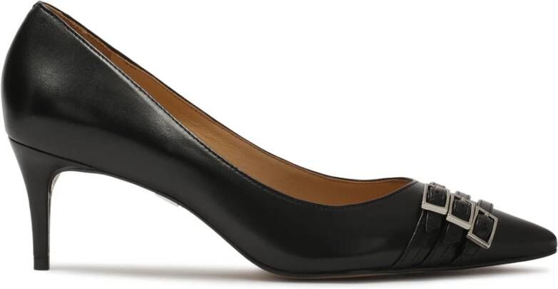 Kazar Zwarte lage pumps versierd met strepen Black Dames