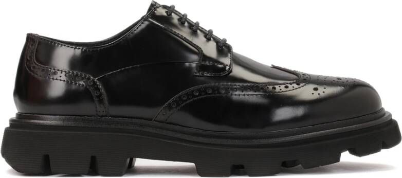 Kazar Zwarte leren brogues vrijetijdsschoenen Black Heren