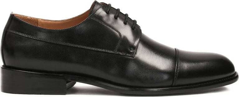 Kazar Zwarte leren derby schoenen met neuskappen Black Heren