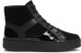 Kazar Zwarte Leren Enkelsneakers Black Dames - Thumbnail 1