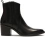 Kazar Zwarte leren laarzen in cowboy-stijl Black Dames - Thumbnail 1