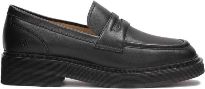 Kazar Zwarte leren loafers voor vrouwen Black Dames