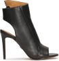 Kazar Zwarte leren peep toe laarzen Black Dames - Thumbnail 1