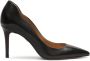 Kazar Zwarte leren pumps met golvende bovenkant Black Dames - Thumbnail 1