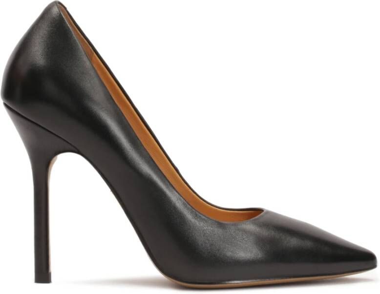 Kazar Zwarte leren pumps op een dunne stilettohak Black Dames