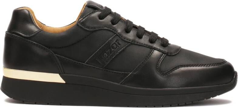 Kazar Zwarte leren sneakers Black Dames