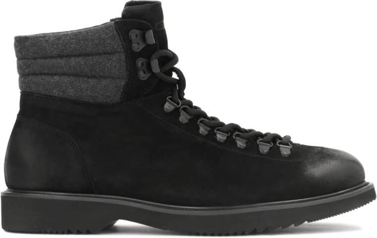 Kazar Zwarte Nubuck & Stoffen Winterlaarzen Black Heren