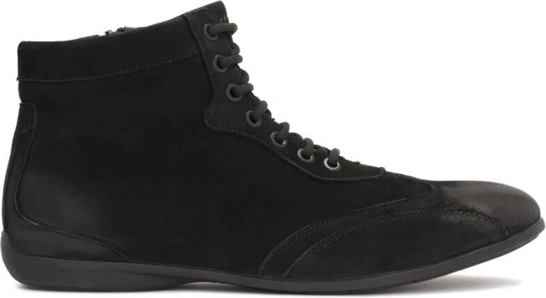 Kazar Zwarte Nubuck Minimalistische Chukka Laarzen Black Heren