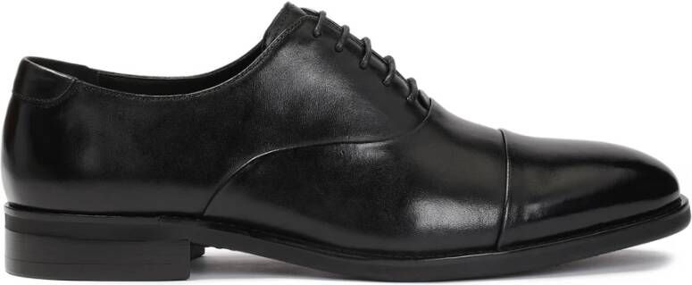 Kazar Zwarte oxfords met overlappende neus Black Heren