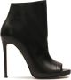 Kazar Zwarte peep toe enkellaarzen met hak Black Dames - Thumbnail 1