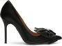 Kazar Zwarte pumps met grote strik en monogram Black Dames - Thumbnail 1