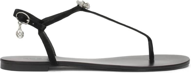 Kazar Zwarte sandalen voor vrouwen met sieradenversiering Black Dames