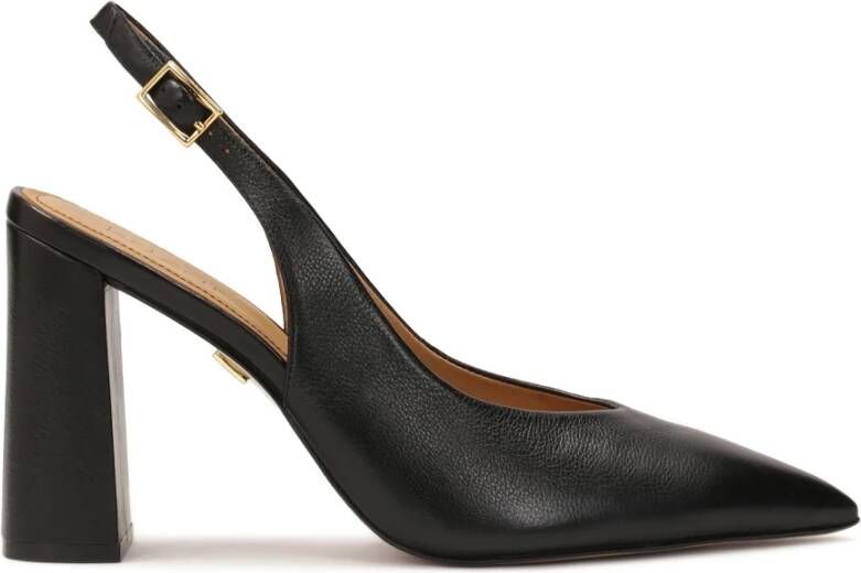 Kazar Zwarte slingback pumps met een brede hak Black Dames