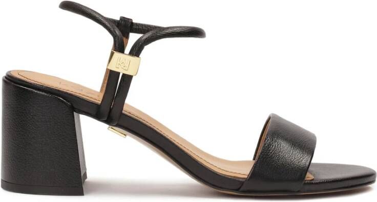 Kazar Zwarte slip-on post sandalen Black Dames