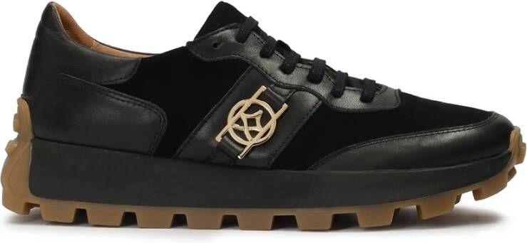 Kazar Zwarte sneakers met contrasterende zool Black Dames