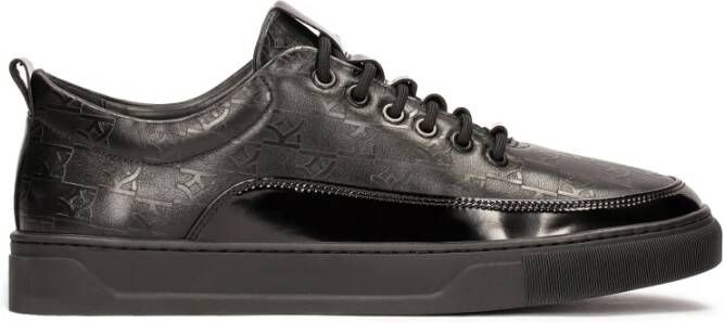 Kazar Zwarte sneakers met reliëfpatroon Black Heren