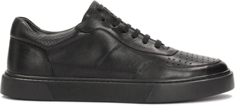 Kazar Zwarte sneakers van graanleer Black Heren