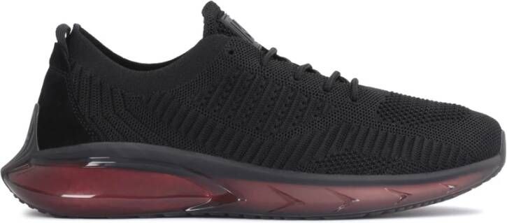 Kazar Zwarte sneakers voor mannen met rode zool Black Heren