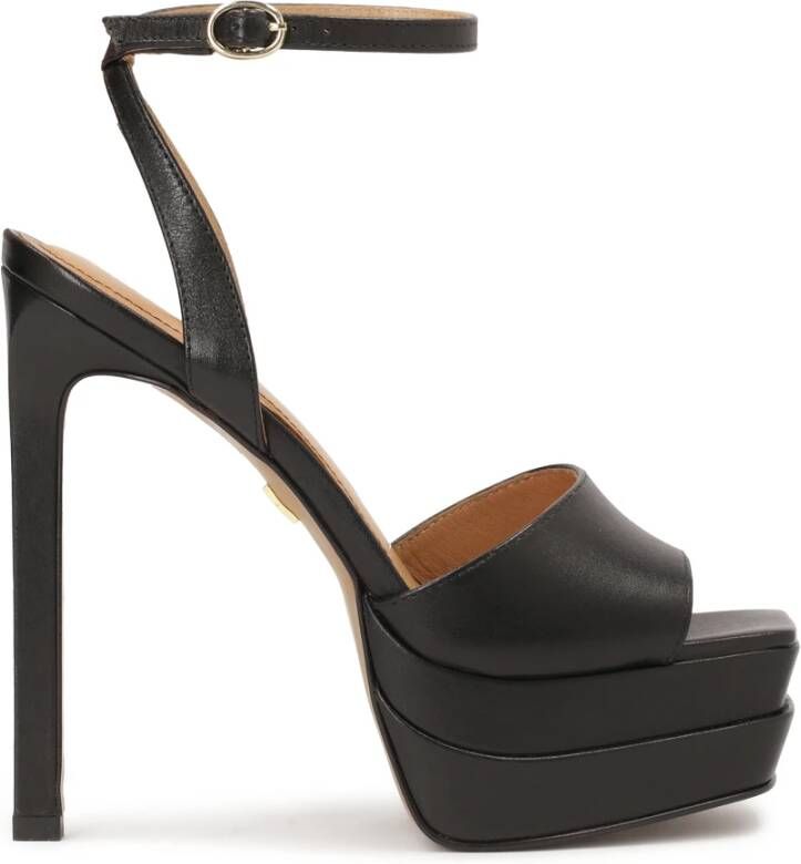 Kazar Zwarte stiletto sandalen op een platform Black Dames