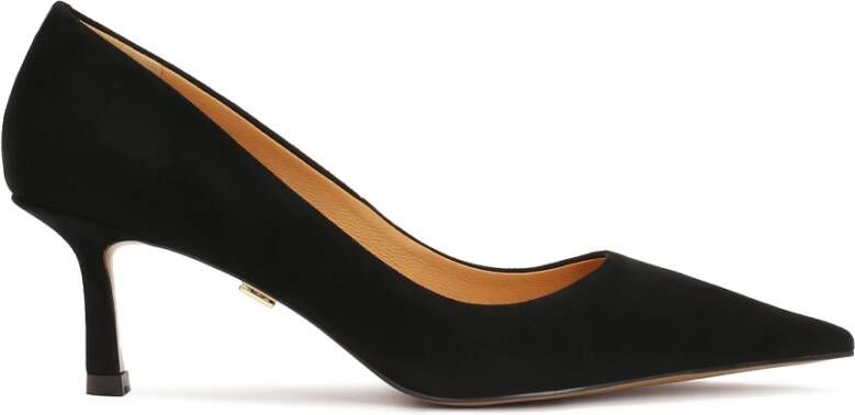 Kazar Zwarte suède miniHeren pumps Black Dames