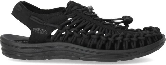 Keen Zwarte Geweven Elastische Sandaal Black Dames