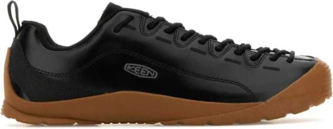 Keen Zwarte Leren Jasper Sneakers Black Heren