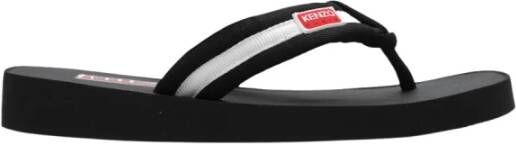 Kenzo Erfgoed Logo Flip Flops Black Dames