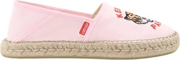 Kenzo Geborduurde Canvas Espadrilles Pink Dames