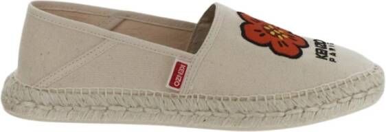 Kenzo Geborduurde Logo Slip-On Espadrille Beige Dames