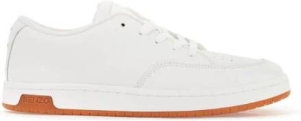 Kenzo Gehamerd Leren Dome Sneakers White Heren