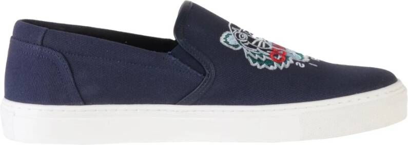 Kenzo Icon Tiger Slip-On Sneakers Blauw Heren