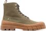 Kenzo Khaki Veters Rubberen Zool Sneakers Green Heren - Thumbnail 1