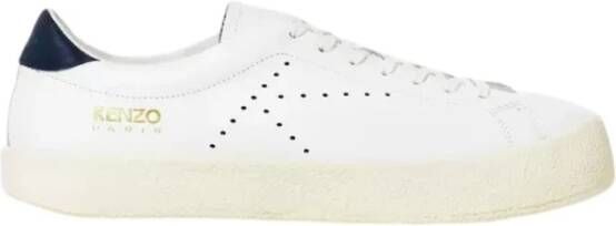 Kenzo Leren Logo Sneakers White Dames