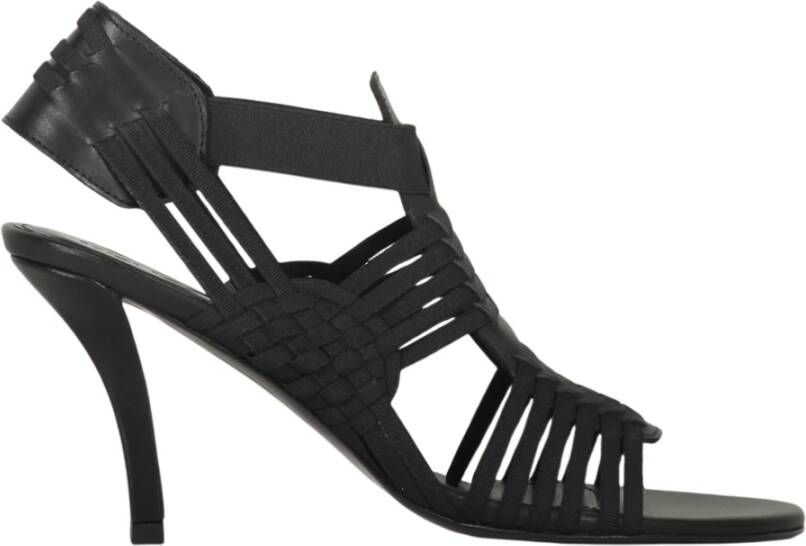 Kenzo Leren Sandalen met Hak Ronde Neus Black Dames