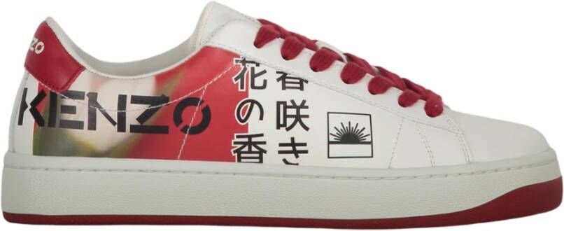 Kenzo Leren sneakers met logodetail Multicolor Dames