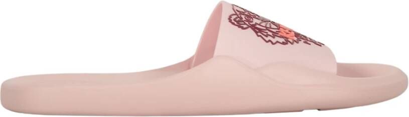 Kenzo Logo detail rubberen slippers Pink Dames