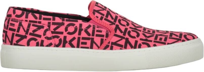 Kenzo Monogram Slip-On Sneakers Pink Dames