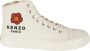 Kenzo Hoge sneakers voor dames in crèmekleurig canvas met Boke Flower-patroon Beige Dames - Thumbnail 1